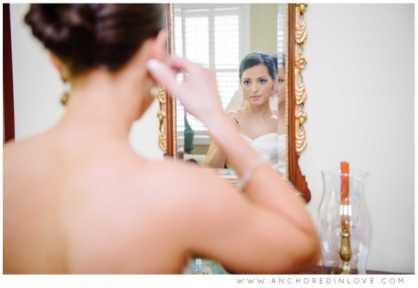 sara in mirror wedding day